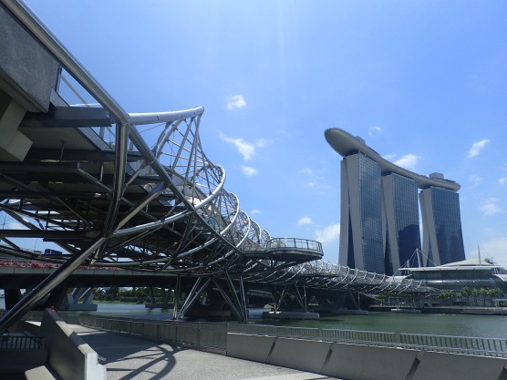 Helix Bridge and Marina Bay Sands
